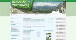 Desktop Screenshot of gemeinde-werfenweng.at